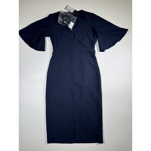 TRENDYOL Women's Work‎ Cocktail Dresses | Bodycon, Midi, Pencil, With Belt Sz 38